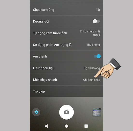 Vào khởi chạy nhanh